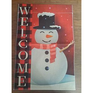 NEW‎ Home & Garden 1pc Double sided Snowmen Welcome Garden Flag 12x18